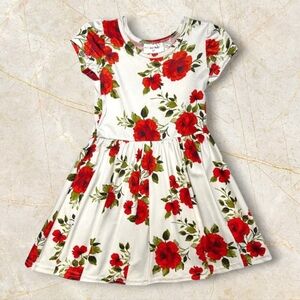 Dot Dot Smile Roses Are Red Cap Dress Girls Size 2T Toddler